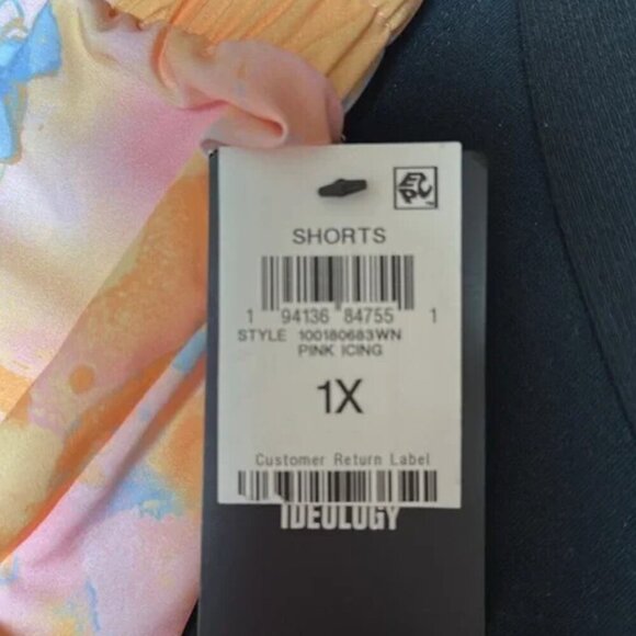 Ideology Women's 1X Active Printed Running Shorts Made for Macy's NWT Plus Size - Picture 2 of 7